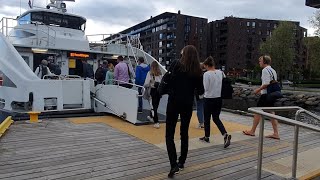 8 Minutes Ferry ride from Lysaker Brygge Oslo Norway to Nesoddtangen [upl. by Eimat]