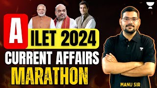 AILET 2024  Current Affairs Marathon  AILET 2024  AILET  Manu Sir  Unacademy CLAT ailet [upl. by Namqul]