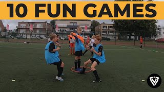 10 Fun Games  Soccer  Football Training  Physical Education Games [upl. by Aidnama931]