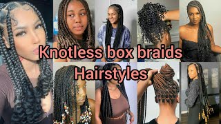 Cute knotless braids hairstyles for womenUnique braid styles for elegant ladiesknotless box braids [upl. by Otilia338]