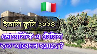 ইতালি ফ্লুসি ভিসা ২০২৪ ডোমেস্টিকে টোটাল কত আবেদন হয়েছে [upl. by Alaik]