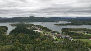 View from a drone of Lake Solina wedrowkipopolsceinietylko bieszczady drone view dji [upl. by Ydissac]