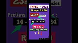 TNPSC Group 2 notification 2024  TNPSC Group 2 2A Syllabus and Exam Details  group2notification [upl. by Ahras]