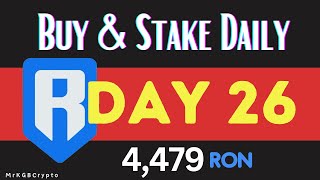 RONIN TOKEN Ron Token Daily Buys amp Staking Journeys  DAY 26 [upl. by Karame]