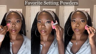 My Holy Grail Loose amp Pressed Setting Powders  Great Powders for WOC [upl. by Lentha960]