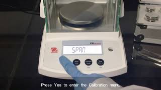 OHAUS PR Series  How to perform Span Calibration EN [upl. by Crescin]