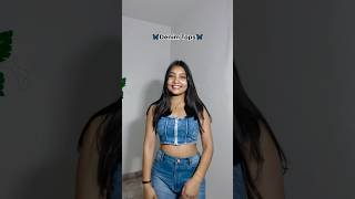 Denim Tops 🦋 Review trendingshorts fashionshorts denim ootd [upl. by Adaran]