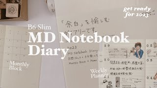 Get ready for 2023 B6 Slim MIDORI Notebook Diary  Monthly Weekly Daily Use [upl. by Asirrac594]