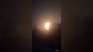 Destruction of Russian Landing Ship Novocherkassk in Crimea [upl. by Rodmann141]