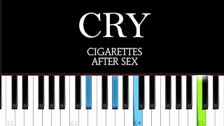 Cigarettes After Sex  Cry Piano Tutorial [upl. by Dalohcin326]