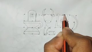 shiva lingam nandi drawing [upl. by Dnomyad]