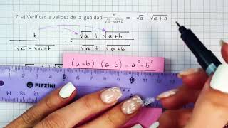 RACIONALIZACIÓN DE DENOMINADOR  Verificar la igualdad  Cuadernillo UNS  Unidad 2 [upl. by Eimrej967]