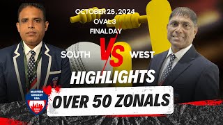 FINAL Day Highlights O50 South Vs West Zone Masters Cricket USA Zonals 2024 at The Sevens Oct 2524 [upl. by Faxun186]