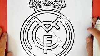 COME DISEGNARE IL LOGO DEL REAL MADRID [upl. by Enilrac346]