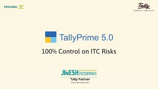 100 Control on ITC Risks  Explainer Tally Prime 50 [upl. by Notyep192]