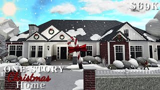 Bloxburg OneStory Christmas Home part1 House Build Roblox Realistic Home [upl. by Jordanna]