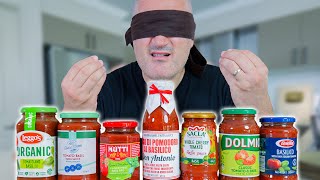 Italian Chef BLIND PASTA SAUCE Taste Test [upl. by Aipotu]