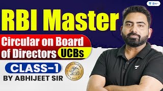 Master Circular on Board of Directors – Urban Cooperative Banks Class1 by Abhijeet Sir [upl. by Einal]