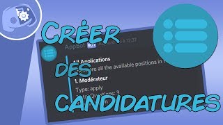 Créer des candidatures et les gérer depuis son serveur AppBo  ancienne version  Discord [upl. by Namrehs]