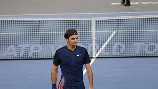 Roger Federer vs John Isner  Court Level View Highlights HD [upl. by Ahsotal]