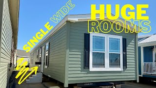 New single wide with MASSIVE bedrooms Very uncommon layout on this mobile home Home Tour [upl. by Mobley149]