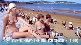 Vive Torbay Travelling to the British Seaside 1968  British Pathé [upl. by Binnings]