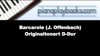 Barcarole DDur J Offenbach Piano Playback Instrumental [upl. by Backler]