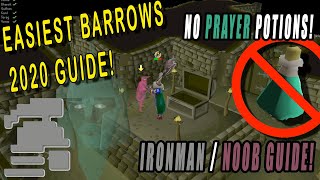 OSRS BARROWS Tutorial 2020  THE EASIEST WAY  No prayer For Ironman [upl. by Harv]