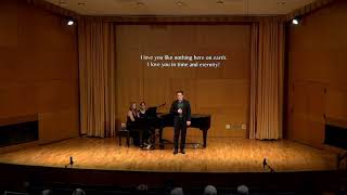 Jeg Elsker Dig Grieg  Max Kramer baritone and Mariah CarrelCoons piano [upl. by Halyhs]