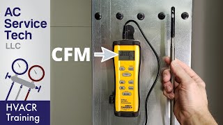 Airflow CFM Measured with a Hot Wire Anemometer [upl. by Philbrook139]