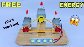 Free Energy Generator With Two Dc Motor  Free Electricity  Magnetic Motor Dynamo  SB craft [upl. by Ailak]