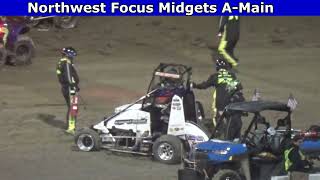 Skagit Speedway Super Dirt Cup 2023  Night 1 Northwest Focus Midgets AMain [upl. by Arita]