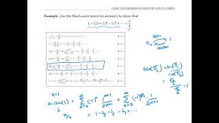 Using Taylor Series to Find the Sum of a Series [upl. by Anaiq]