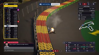 Gasly’s car lights on FIRE in F1 manager [upl. by Ardnasella]