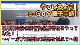 【社労士制作】雇用保険被保険者資格取得届をｅ－Ｇｏｖ電子申請でやってみた！How To 電子申請シリーズ① [upl. by Shannan]