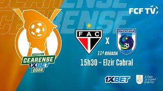 CEARENSE 1XBET 2022  1ª FASE  11ª RODADA  FERROVIÁRIO X MARACANÃ  08022022 [upl. by Hoyt]