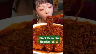 Black Bean Fire Noodles  Black Bean Asmr  Asmr Eating Spicy Food shorts eating mukbang [upl. by Dranyl]