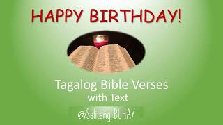 HAPPY BIRTHDAY Tagalog Bible Verses para sa Kaarawan with Text Bedtime Meditation  Sleep Relax [upl. by Epillihp]