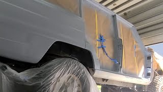 Spraying Nason Epoxy on the Wagoneer [upl. by Siouxie75]