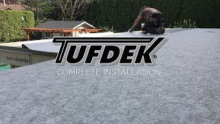 Tufdek™ Waterproof Vinyl Decking  Complete Install Video [upl. by Horne]