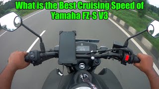 What is the Best Cruising Speed of Yamaha FZS V3 BS6 [upl. by Eyahc]