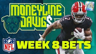 MoneyLine Dawgs  NFL Week 8 Betting Slip  Props and Moneyline Dawgs [upl. by Rraval]