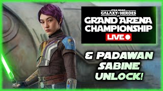 SWGOH LIVE Grand Arena Plus Padawan Sabine Wren unlock [upl. by Leanatan940]