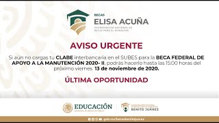 ⚠️AVISO IMPORTANTE⚠️ e URGENTE Beca Federal para Apoyo a la Manutención Última OPORTUNIDAD [upl. by Malissa]