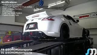 370Z Supercharged SOHO Motorsports Air to Air kit for Stillen Supercharger 12 lbs of boost [upl. by Sisson]