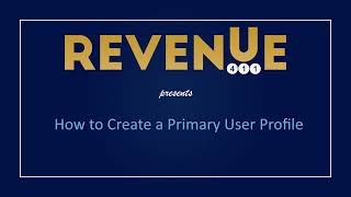 Department of Revenue  Creating a Primary User Profile [upl. by Olin]