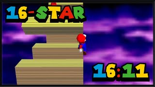 Super Mario 64 N64 16Star 1611 [upl. by Aileve637]