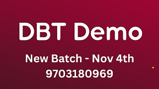 What is DBT  Data Build Tool  Demo Video  Nov 4th New Batch [upl. by Dnalro633]