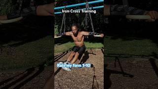 The Iron Cross is a tough skip to learn calistnenics gymnasticrings fitnessjourney [upl. by Gorden537]