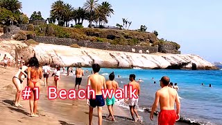 1 Beach walk today Del Duque Tenerife Spain 4K [upl. by Adali]